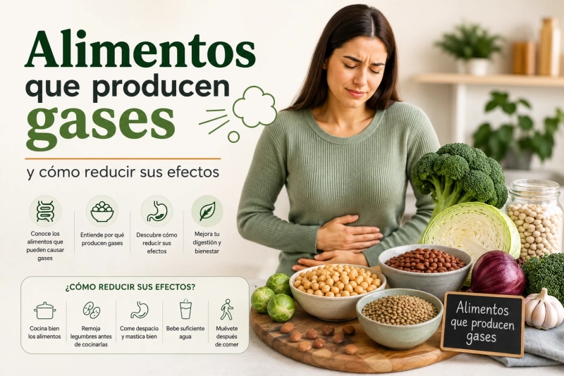 Variedad de alimentos que causan gases y consejos para evitarlos