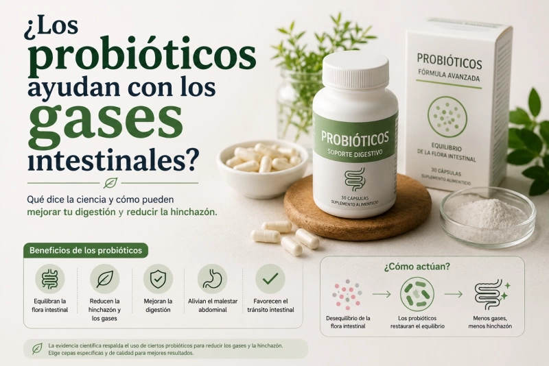Probióticos como aliados contra los gases intestinales