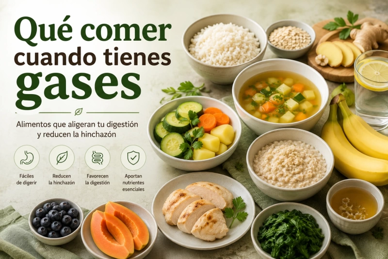 Alimentos para aliviar gases y desinflamar el estómago