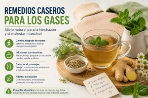 imagen sobre remedios naturales para aliviar los gases