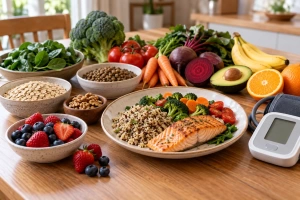Frutas y verduras frescas para una presión arterial saludable